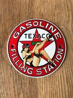 TEXACO emaille reclamebord, Ophalen of Verzenden, Zo goed als nieuw, Reclamebord