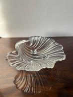 Vintage glazen schaaltje schelp kristal look persglas antiek, Antiek en Kunst, Ophalen of Verzenden