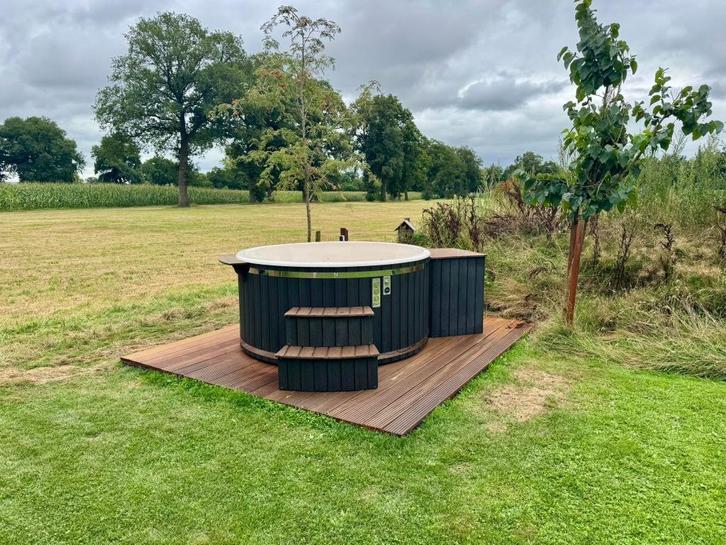 Hottub Hybride of Elektrisch | Hot Tub Houtgestookt | Qrest, Tuin en Terras, Bubbelbaden en Hottubs, Nieuw, Vast, Afdekzeil, Grondzeil