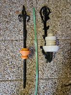 2 muurankers met isolator kaarsenstandaard, Antiek en Kunst, Ophalen, Overige materialen
