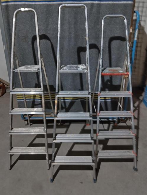 4 & 5 Treeds huishoudtrappen., Doe-het-zelf en Verbouw, Ladders en Trappen, Gebruikt, Trap, Minder dan 2 meter, Opvouwbaar of Inschuifbaar