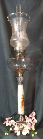 Antieke XXL Napoleon III Franse Baccarat olielamp, Antiek en Kunst, Verzenden