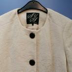 Steps ecru kleurige lange blazer /jas jacquard print S 37302, ., Wit, Ophalen of Verzenden, Zo goed als nieuw
