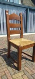 4 zeer nette stoelen met rieten zitting, Ophalen, Riet of Rotan, Gebruikt, Bruin