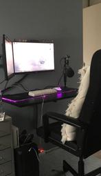 IKEA Norberg opklapbureau - zwart-bruin - 74x60 cm, Huis en Inrichting, Ophalen of Verzenden, Gebruikt