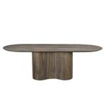 NIEUWE Eettafel Ava ovaal donkerbruin ( giga meubel ), Huis en Inrichting, Tafels | Eettafels, Ophalen, Vijf personen of meer