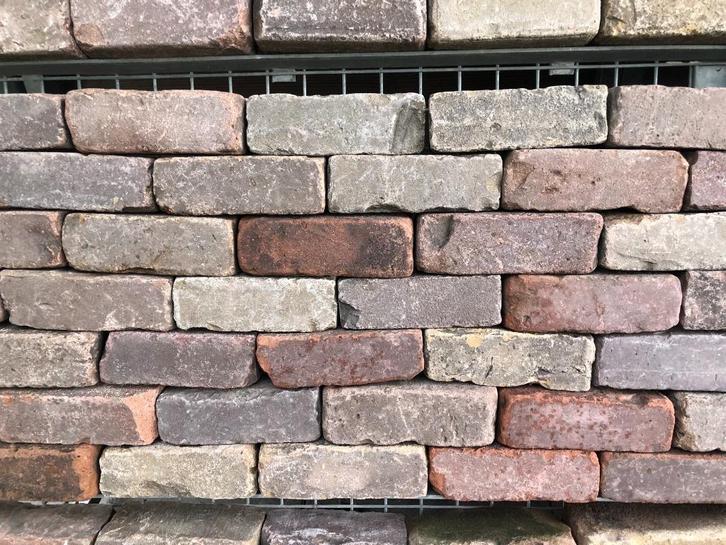 Dikformaat Antiek, klinkers SBV03, 7 duimers, roodbont, Tuin en Terras, Tegels en Klinkers, Gebruikt, Klinkers, Keramiek, 10 m² of meer