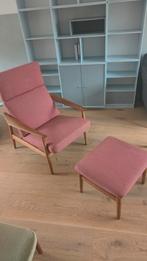 Arne Vodder Design stoel + voetenbank, Ophalen, Gebruikt, Bruin, Eén