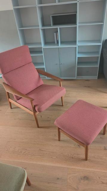 Arne Vodder Design stoel + voetenbank  beschikbaar voor biedingen