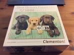 Clementoni puzzel 3 labrador puppies. 1000 stukjes, nieuw, Ophalen of Verzenden, 500 t/m 1500 stukjes, Nieuw, Legpuzzel