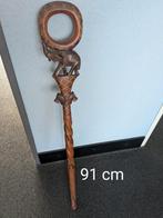 Houtsnijwerk wandelstok Afrikaanse stijl, Antiek en Kunst, Kunst | Beelden en Houtsnijwerken, Ophalen of Verzenden