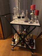 NIEUWE Metalen zwarte TROLLEY wit marmer blad bar meubel, Ophalen, Pietseweg 13A Oud Gastel, Info@ptmd.nl, Zo goed als nieuw