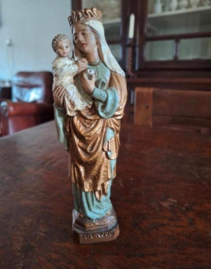 Heilig Beeldje Maria met Kind/O.L.V./Madonna Beeld, Antiek en Kunst, Antiek | Religie, Ophalen of Verzenden
