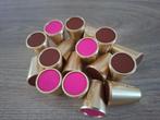 Goudkleurige kastknop roze en cognac, Ophalen of Verzenden, Zo goed als nieuw