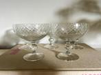 5x kristal champagnecoupe met optiek, Ophalen of Verzenden