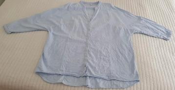 Zara oversized blouse blauw met wit maat s vlindermouwen beschikbaar voor biedingen