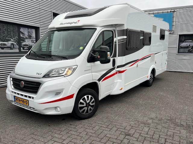 Fiat Sunlight T 67 Capron Euro 6 Automaat Enkele bedden + He, Caravans en Kamperen, Campers, Bedrijf, tot en met 4, Half-integraal