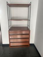 Vintage modulair string wandsysteem met lades, Ophalen, Teakhout, Zo goed als nieuw, Minder dan 150 cm
