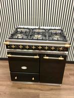 Luxe Lacanche Fornuis 6 pits Zwart/Messing 90 cm, Fornello Esperta, Ophalen of Verzenden, Zo goed als nieuw, Energieklasse A of zuiniger
