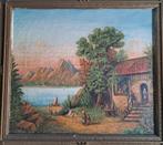Schilderij Dirk de Vries - Landschap, Antiek en Kunst, Kunst | Schilderijen | Klassiek, Ophalen of Verzenden