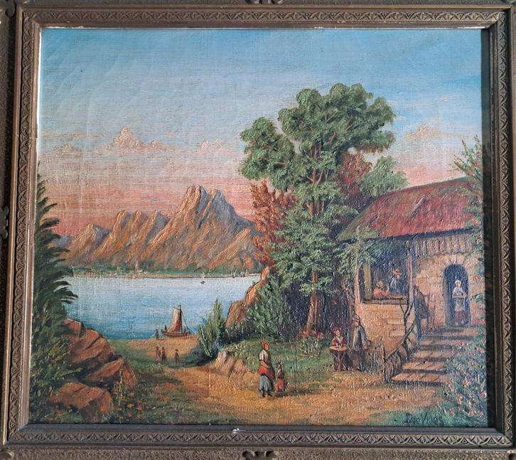 Schilderij Dirk de Vries - Landschap, Antiek en Kunst, Kunst | Schilderijen | Klassiek, Ophalen of Verzenden