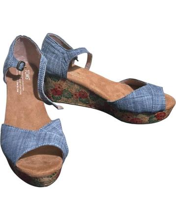 Toms sleehakken schoenen sleehak stof bloemen maat 38 beschikbaar voor biedingen