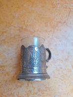 Antieke theeglashouders met glaasjes, Antiek en Kunst, Curiosa en Brocante, Ophalen of Verzenden