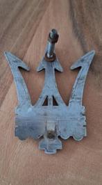Vintage logo, grill logo, auto embleem van Maserati., Gebruikt, Gebruiksvoorwerp, ., Ophalen of Verzenden