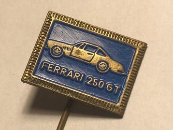 Metalen FERRARI 250 GT AUTOMODEL Speld (Blauw/Messingkleur). beschikbaar voor biedingen