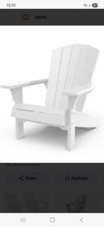 Witte Adirondack Tuinstoel, Ophalen of Verzenden, Nieuw, Kunststof