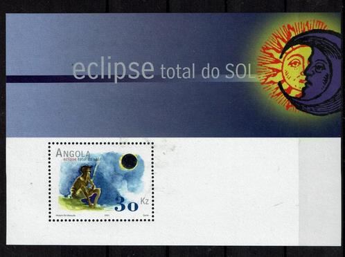 angola 2001 pf blk eclips zonsverduistering space ruimte, Postzegels en Munten, Postzegels | Thematische zegels, Postfris, Overige thema's