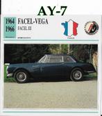 Ay7 autokaart facel vega face lll ( 1966 ), Ophalen of Verzenden, Zo goed als nieuw, Auto's