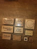 10 verschillende stempels volgens foto's, Hobby en Vrije tijd, Ophalen of Verzenden, Zo goed als nieuw, Houten stempel