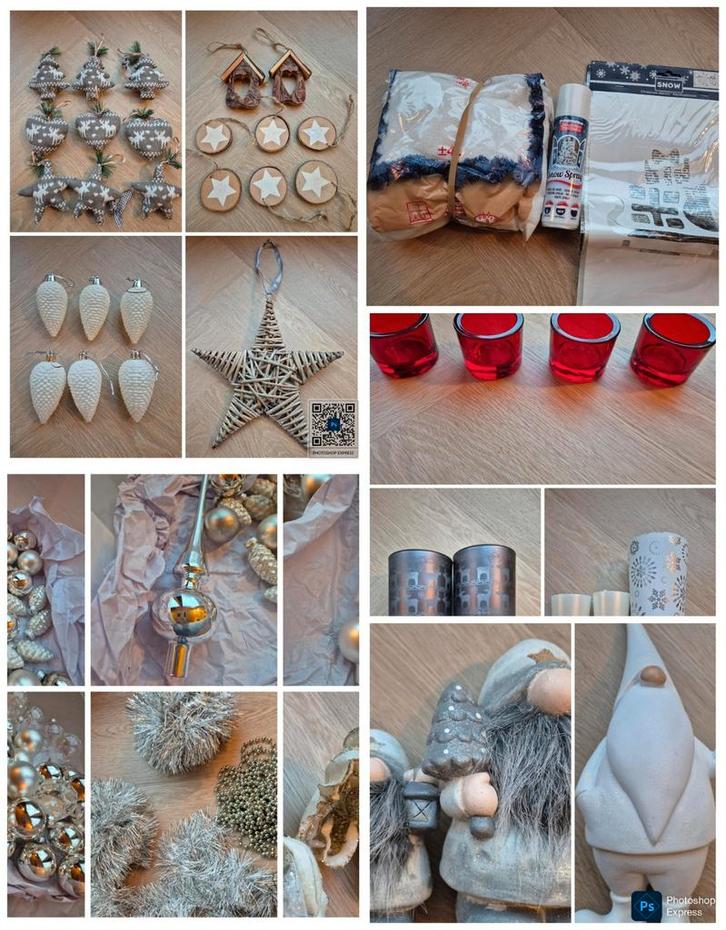 Kerstspullen kerstballen kersthangers pieken decoratie, Diversen, Kerst, Gebruikt, Ophalen