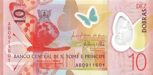 St. Thomas en Prince 10 Dobras 2016 Unc Polymer, Banknote24, Postzegels en Munten, Bankbiljetten | Afrika, Los biljet, Overige landen
