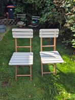 Twee vintage inklapbare tuinstoelen, Tuin en Terras, Gebruikt, Onbekend, Ophalen of Verzenden, Onbekend