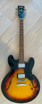 Vintage Hollow Body Gitaar met Koffer, Muziek en Instrumenten, Snaarinstrumenten | Gitaren | Elektrisch, Ophalen, Zo goed als nieuw