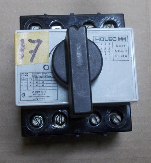 Hoofdschakelaar 40A 63A  125A  Holec Hazemeyer etc., Doe-het-zelf en Verbouw, Elektra en Kabels, Gebruikt, Ophalen