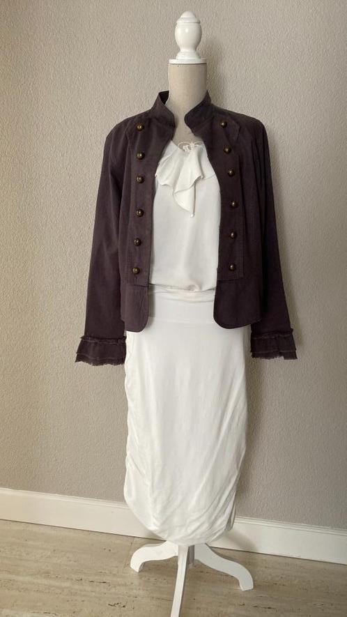 Rok wit Maat 42 Merk Rozes of Avalon, Kleding | Dames, Rokken, Zo goed als nieuw, Maat 42/44 (L), Wit, Onder de knie, Ophalen