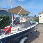 Boot met Haakon kantel trailer en Yamaha 6 pk kortstaart, Watersport en Boten, Ophalen, Tot 10 pk, Zo goed als nieuw, 3 tot 6 meter