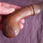 Indonesië: Antieke Bedok Badek Kapmes Bewerkt Handvat, Antiek en Kunst, Antiek | Gereedschap en Instrumenten, Verzenden