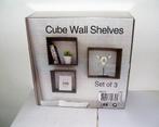 Kubus Wandplanken Set Wandrek Cube Wall Shelves, Ophalen of Verzenden, Nieuw
