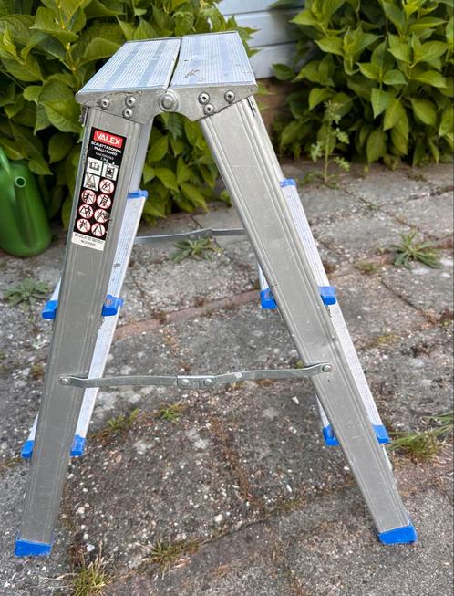 Valex Dubbele aluminium trap 2x3 treden, Doe-het-zelf en Verbouw, Ladders en Trappen, Zo goed als nieuw, Minder dan 2 meter, Ophalen of Verzenden