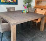 Eettafel eikenhout vierkant, Huis en Inrichting, Tafels | Eettafels, Ophalen, Gebruikt, 150 tot 200 cm, Vijf personen of meer