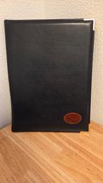 Donkerblauwe kunstlederen portfolio, Ophalen of Verzenden