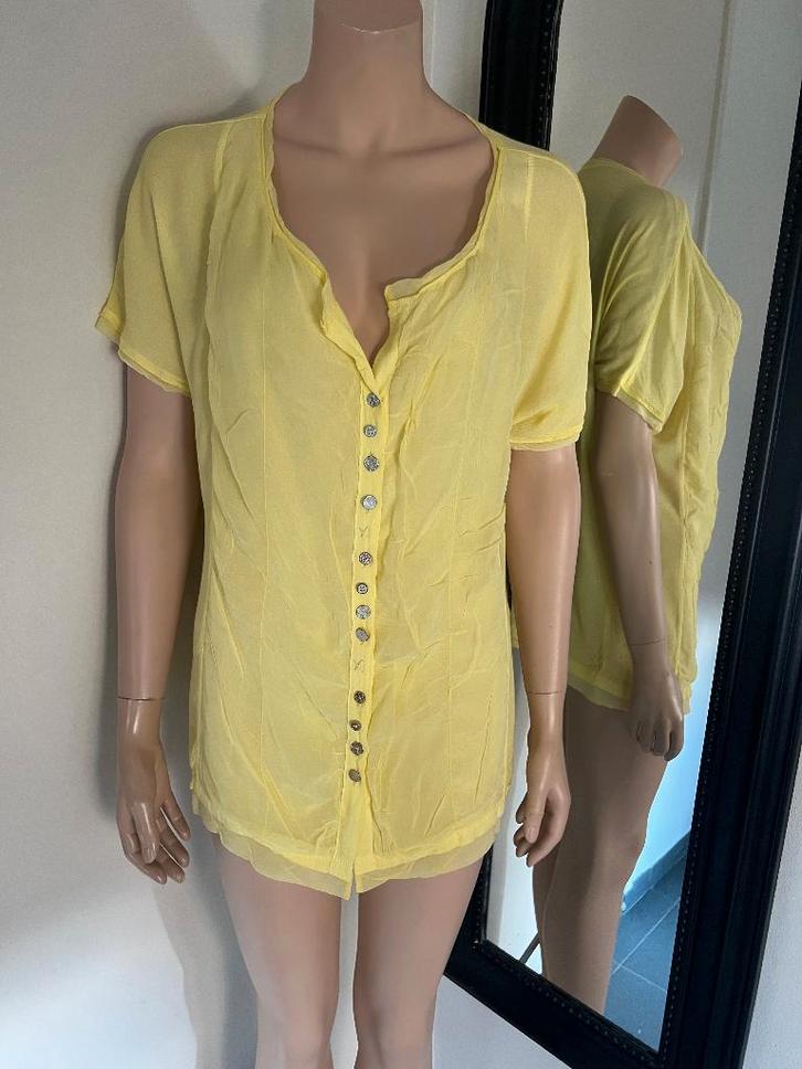ELISA CAVALETTI  mooie blouse  MAAT M  ALS NIEUW, Kleding | Dames, Blouses en Tunieken, Zo goed als nieuw, Maat 38/40 (M), Geel