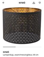 Nymo lampenkap zwart messing Ikea 44 cm, Huis en Inrichting, Lampen | Lampenkappen, Ophalen, 25 tot 50 cm, Zwart, Rond