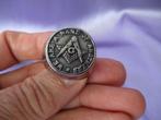 Masonic (Vrijmetselaars) ring – We are a band of brothers, Sieraden, Tassen en Uiterlijk, 20 of groter, Heer, Nieuw, Zilver
