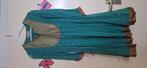 Indian dress turquoise xs, Kleding | Dames, Gelegenheidskleding, Overige typen, Blauw, Ophalen of Verzenden, Zo goed als nieuw