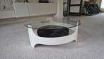 Salontafel space age, rond, met glazen plaat, Ophalen, Gebruikt, 50 tot 100 cm, Rond